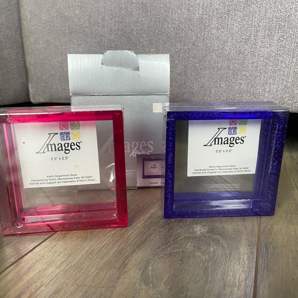 Acrylic Photo Frames, set of two